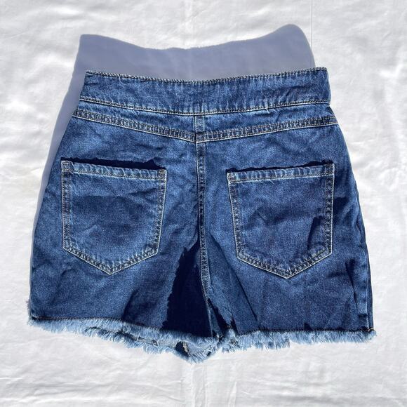 Lone Star Denim Crop Top Skirt Set Womens Small Blue Shorts 2 Piece Outfit - Picture 8 of 8